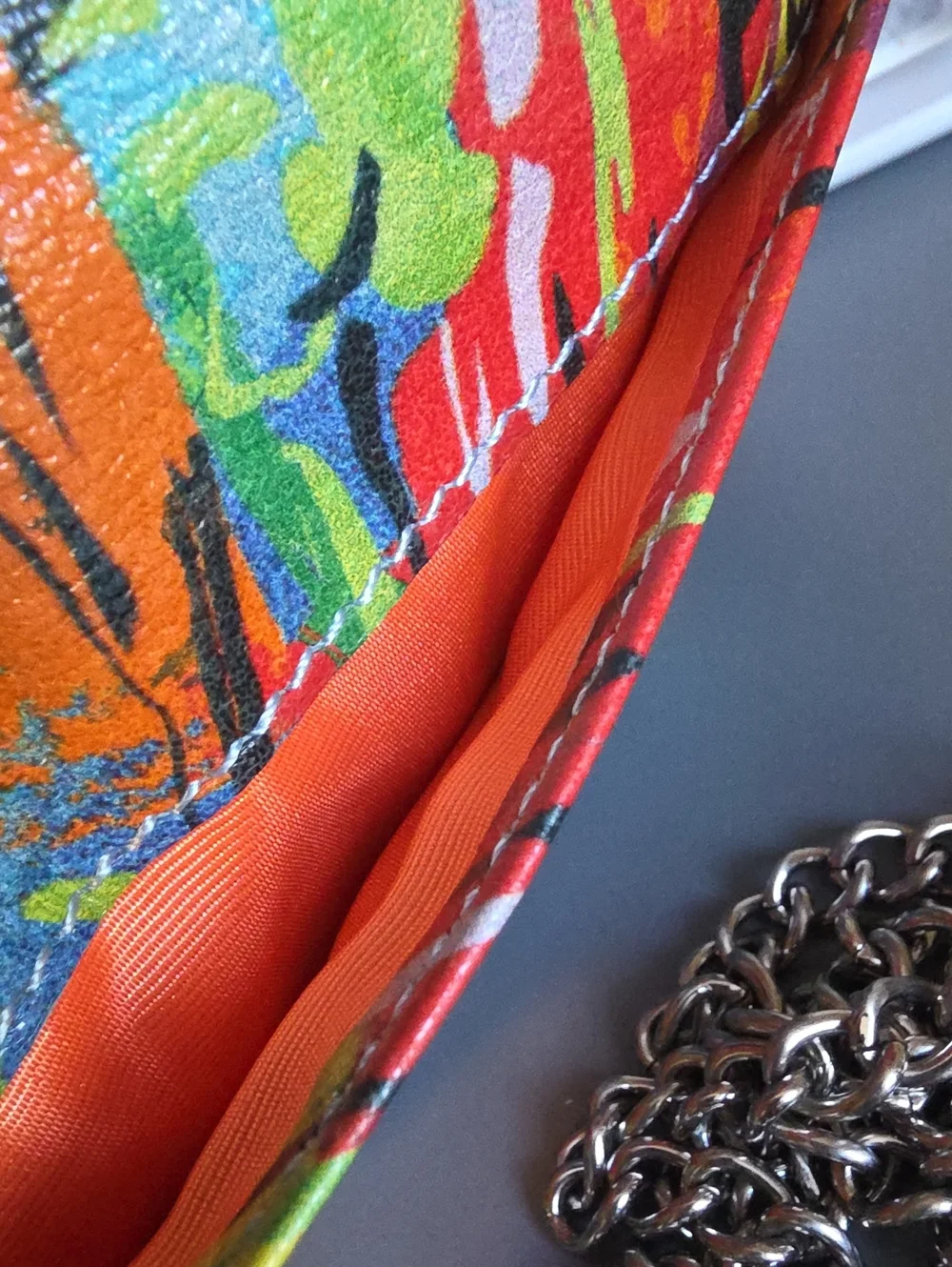 HOBO Leather Multicolor Floral Lauren Fold Over Crossbosy/Clutch